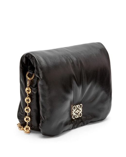 Loewe Black Goya Puffer Chained Shoulder Bag