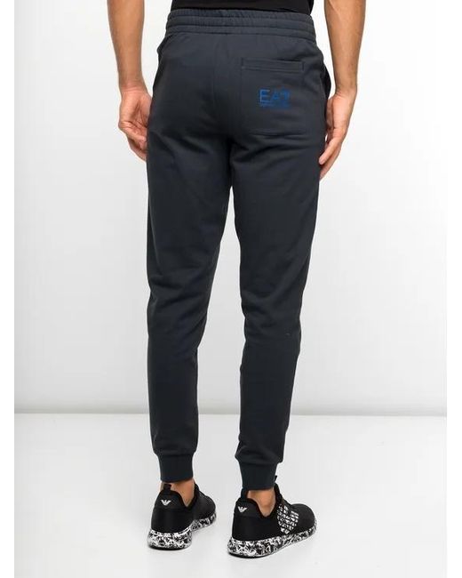 EA7 Blue Logo Printed Sweatpants for men