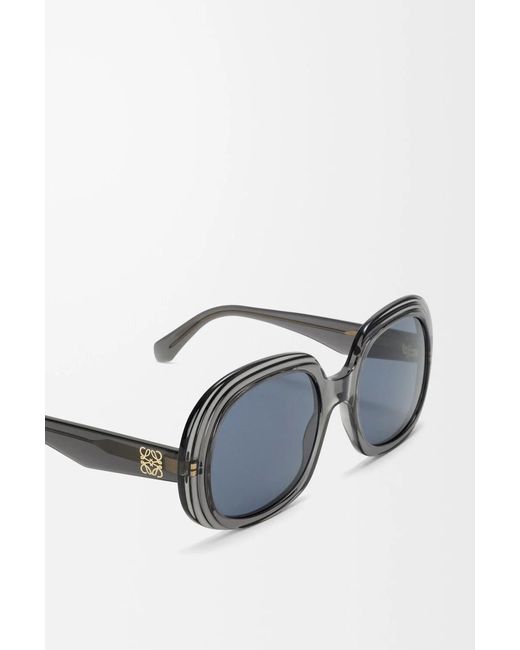 Loewe Blue Mini Anagram Steps Square Sunglasses