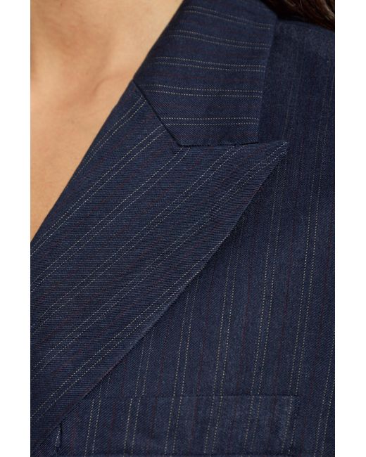 Anine Bing Blue Aretha Blazer