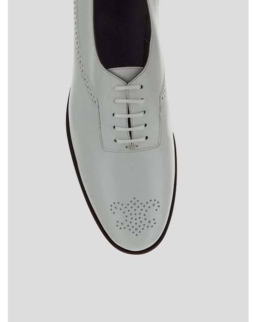 Céline White Aucourt Perforated Oxford for men