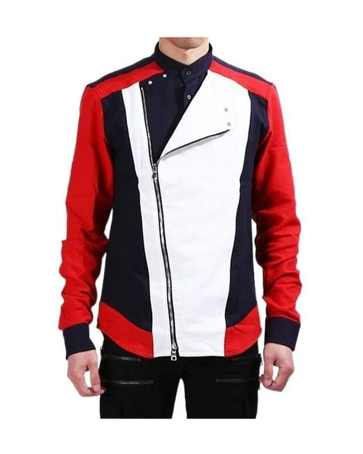 Balmain Red Long Sleeve Casual Jacket for men