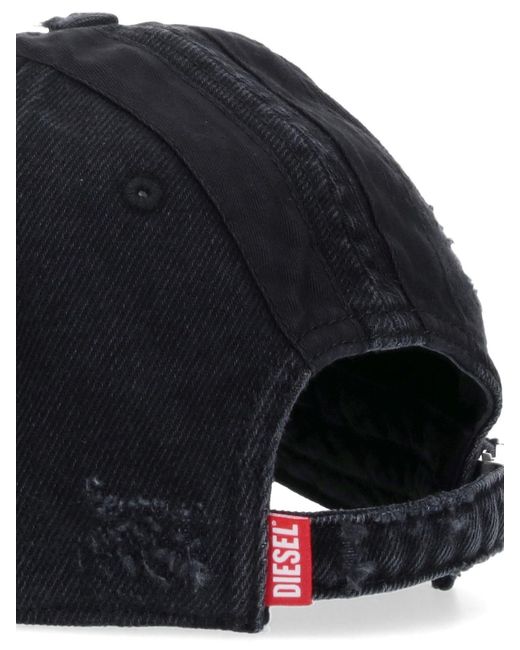DIESEL Blue C-Geir Distressed-Effect Denim Cap for men