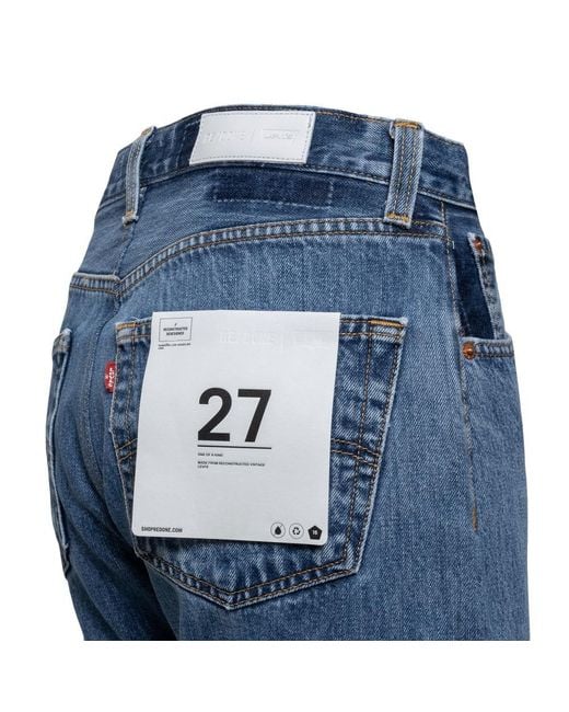 Re/done Blue High-Rise Skinny Jeans