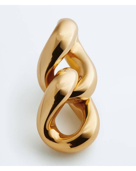 Bottega Veneta Metallic Prisma Chain Earrings
