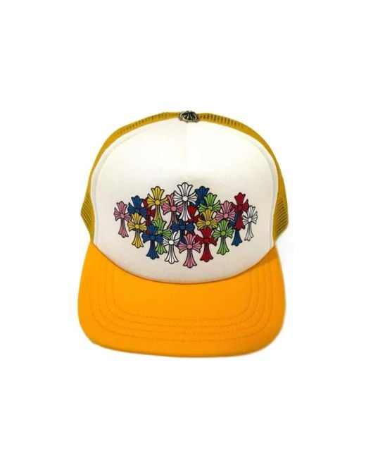 Chrome Hearts Orange Cross Baseball Cap for men