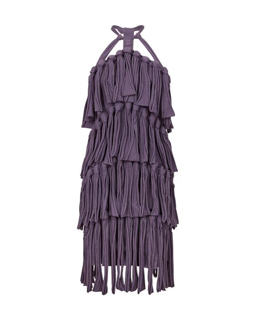 Bottega Veneta Purple Flared Skater Dress