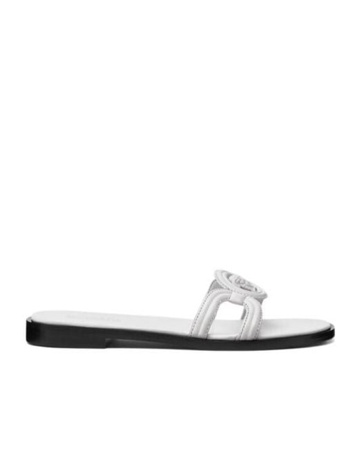 Versace White Medusa 95 Slip-On Sandals