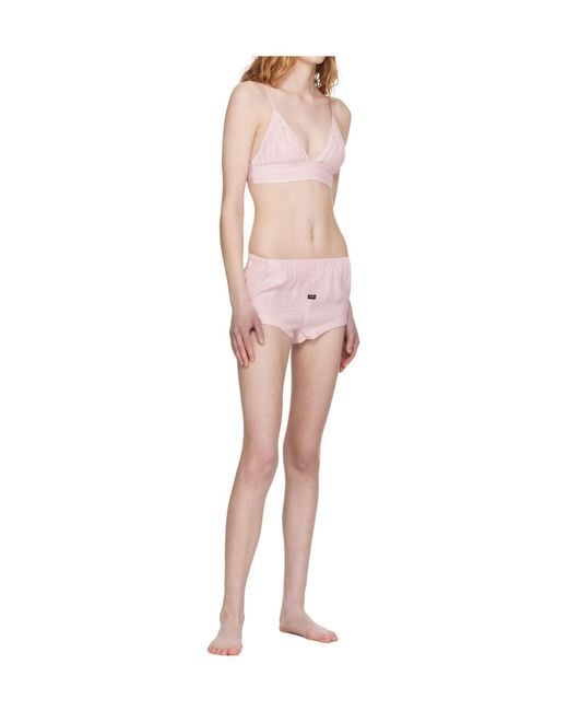OPEN YY Pink Ruffled Side Boxer Briefs