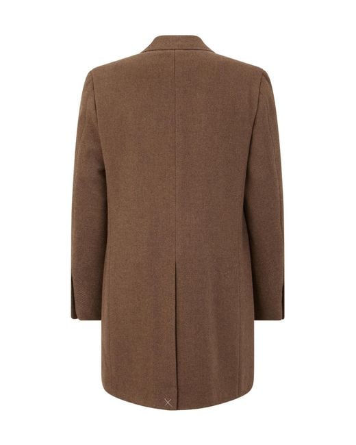 Canali Brown Single-Breasted Long Coat for men