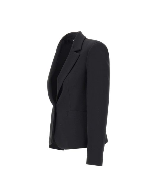 Kaos Black Crepe Blazer Jacket