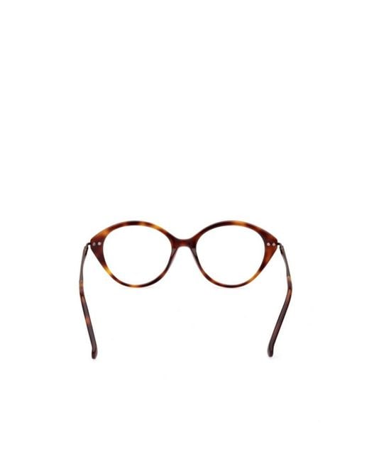 Max Mara White Cat-Eye Frame Glasses