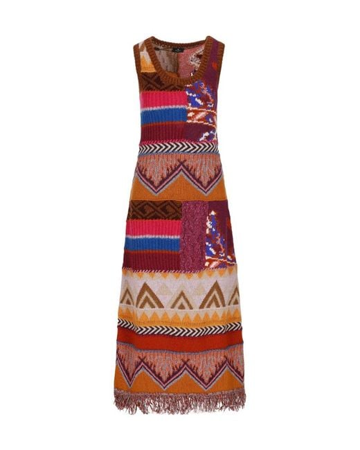Etro Red Maxi Dress