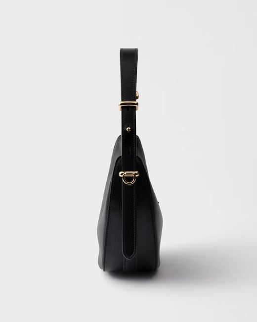 Prada Black Arqué Mini Leather Shoulder Bag