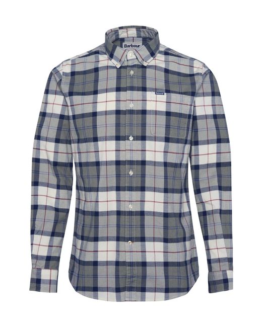 Barbour Blue Lewis Check-Pattern Shirt for men