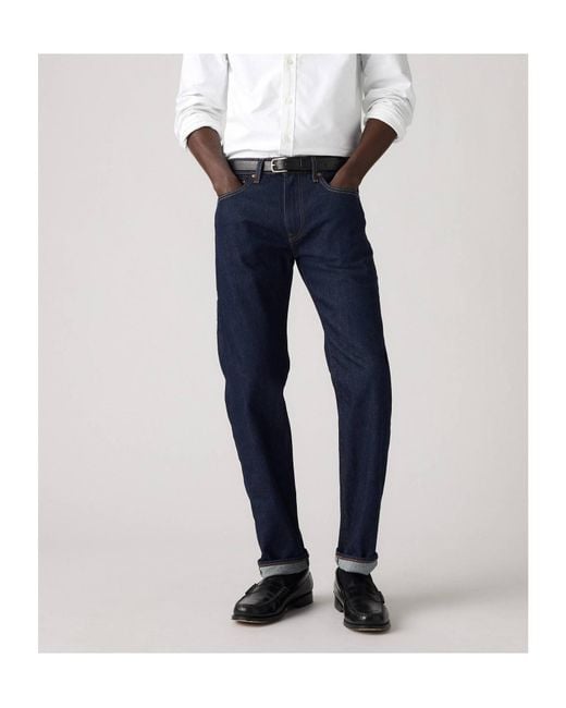 Levi's Blue 502 Taper Selvedge Jeans for men