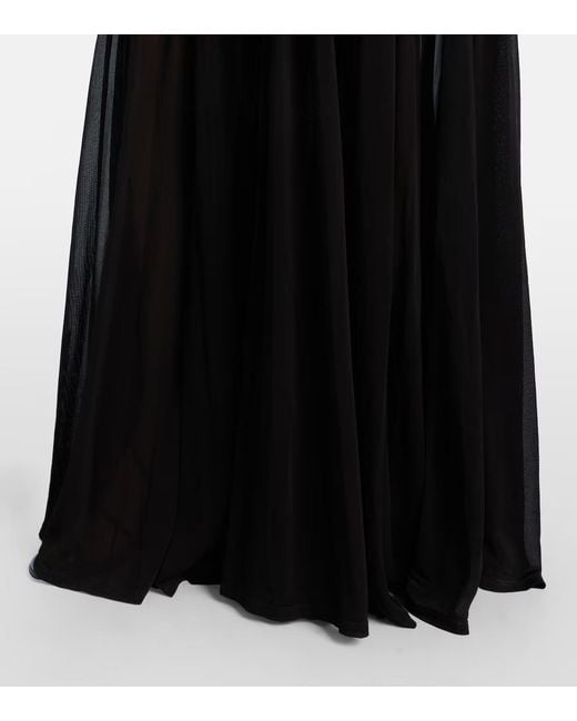 Jonathan Simkhai Black Strapless Tulle Maxi Dress