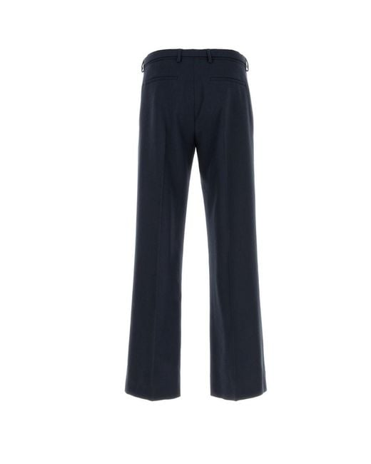 Dries Van Noten Blue Casual Trousers With Belt Loops for men