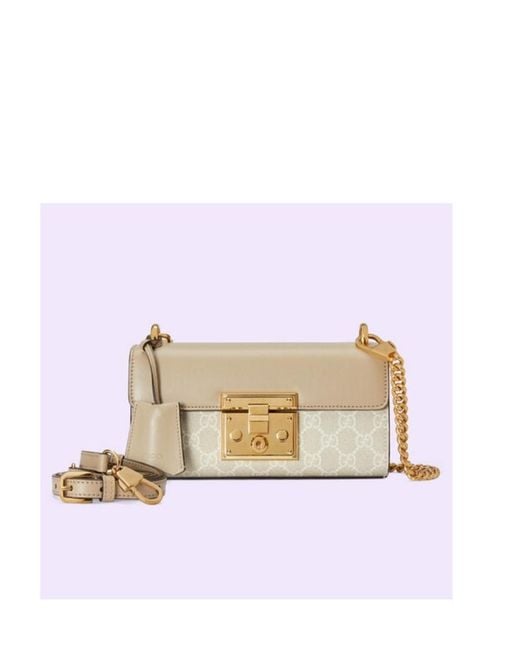 Gucci Natural Padlock Mini Shoulder Bag
