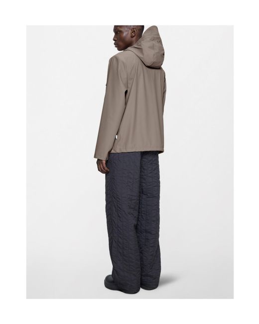 Rains Brown Hooded Jacket for men