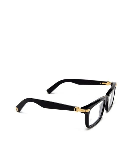 Cartier White Rectangle Frame Glasses for men