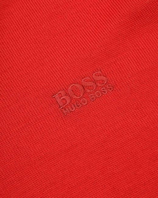 Boss Red Round-Necked Logo Sweater for men