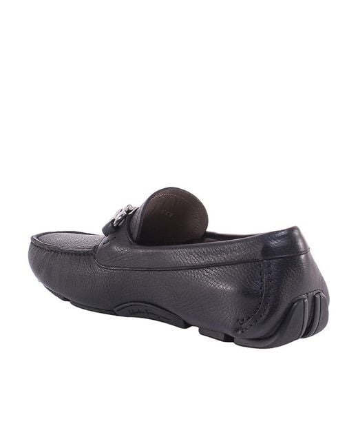 Ferragamo Blue Ferragamo Gancini Ornament Loafers for men