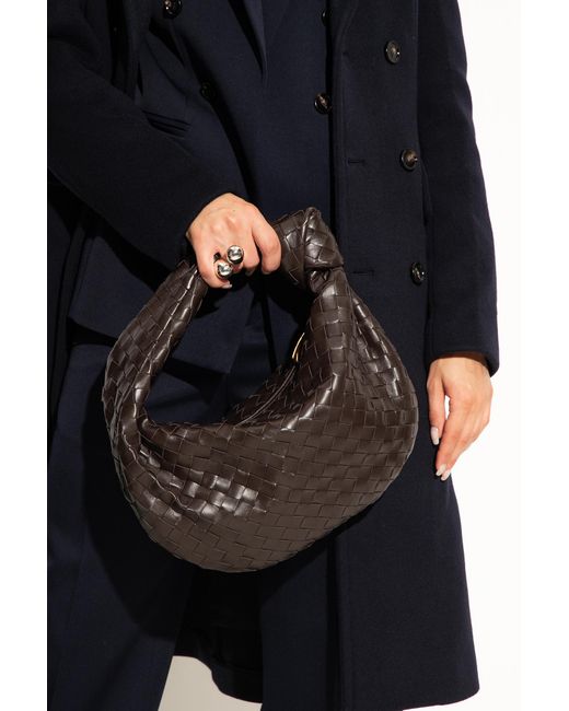 Bottega Veneta Black Teen Jodie Shoulder Bag