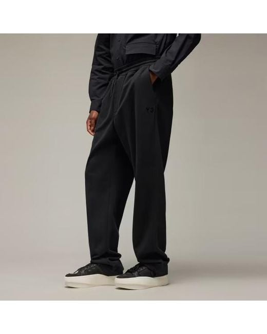Y-3 Black Ft Straight Drawstring Track Pants for men