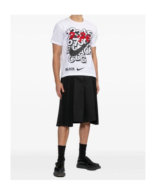 Comme des Garçons White X Nike Logo-Print T-Shirt