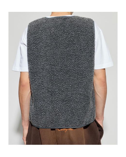 American Vintage Gray Fleece Vest Jacket for men