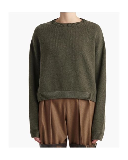 Khaite Green Long-Sleeved Sweater