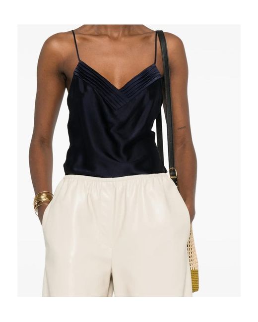 Forte_forte Blue V-Neck Top