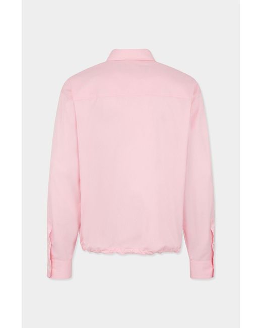 DSquared² Pink Embroidered Drawstring Shirt for men