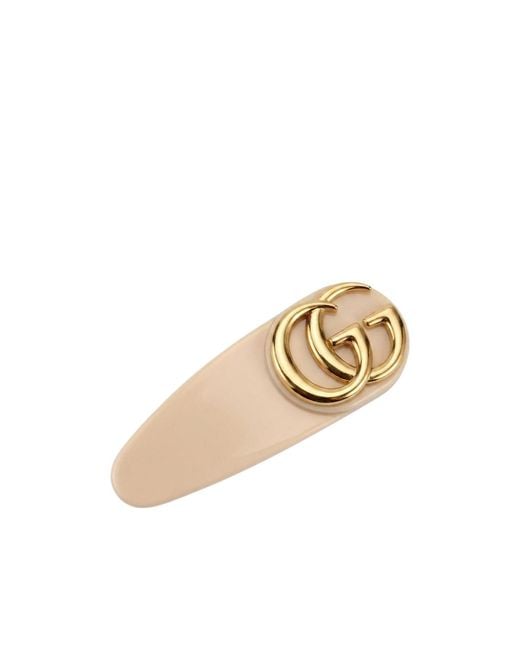 Gucci Metallic Hair Clip With Double G