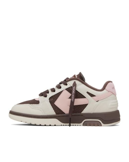 Off-White c/o Virgil Abloh Brown Slim 'Out Of Office' Sneakers for men