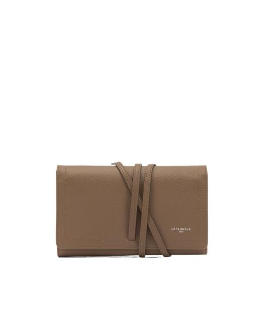 Le Tanneur Brown Wrap Strap Wallet
