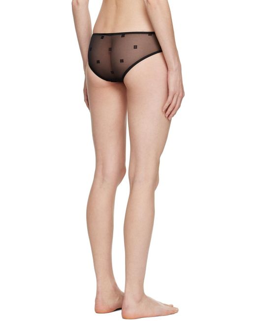 Givenchy White 4D Logo Motif Velvet Briefs