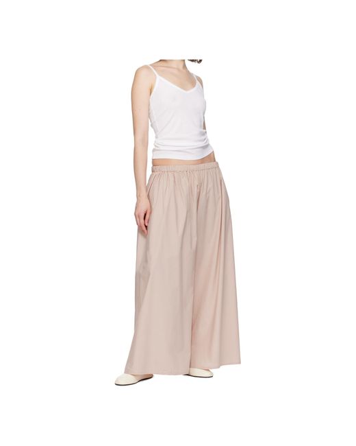 Baserange Pink Wide-Leg Casual Pants