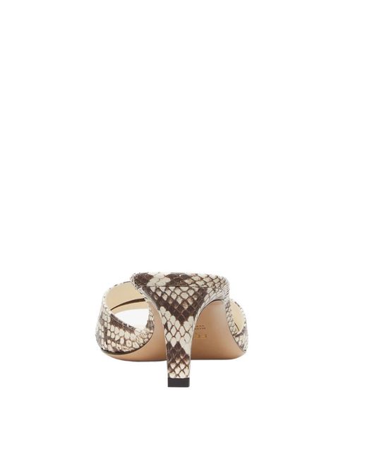 Fendi Metallic Ffold Printed Slip-On Sandals
