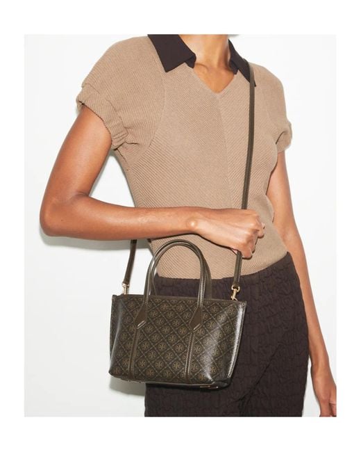 Tory Burch Brown Perry Mini Tote