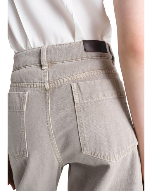 Lemaire White High-Waist Curved Pants