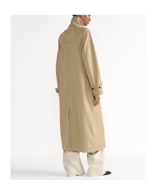 Dior Natural Trench Coat With Scarf Collar