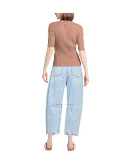 Rag & Bone Blue High-Waisted Straight-Leg Jeans