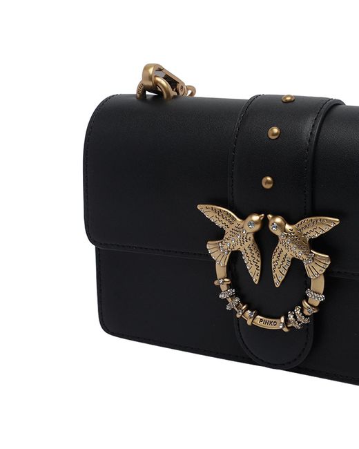 Pinko Black Flap Shoulder Bag
