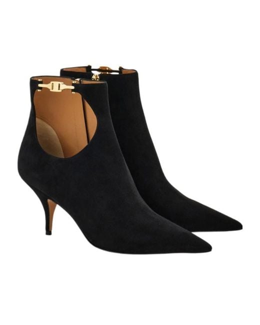 Ferragamo Black Cutout Ankle Boot