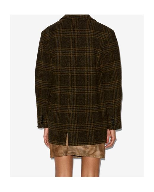 Isabel Marant Black Isabel Marant Étoile Double-Breasted Checked Blazer