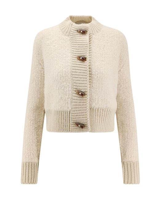 Golden Goose Deluxe Brand White Button-Up Knitted Cardigan