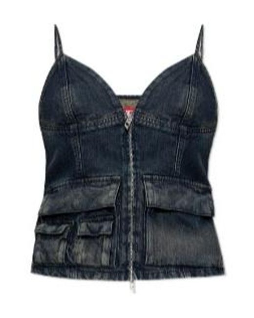 DIESEL Blue De-Mellis-S Denim Top