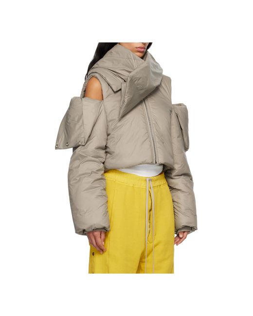 Rick Owens Gray Covertible Jacket